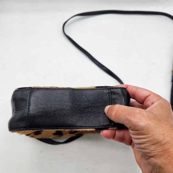 Aritzia Auxiliary Cow Leather Leopard Print Crossbody Purse - Picture 12 of 16
